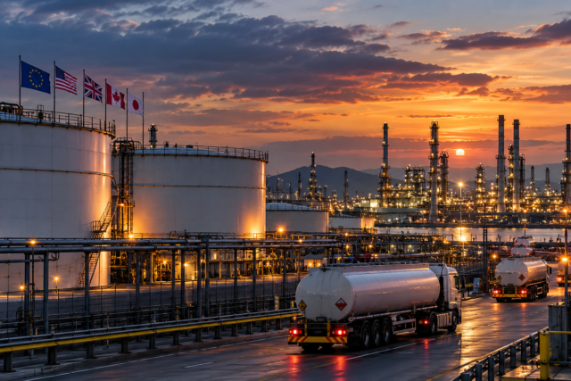 G7 ülkelerinin petrol ve dizel acil durum rezervlerini gösteren temsili görsel