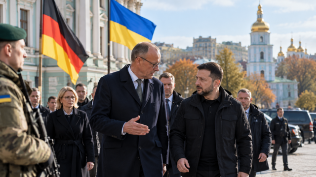 Merz Kyiv Ukraine support Almanya Başbakanı Friedrich Merz’in Kiev ziyaretini gösteren temsili görsel